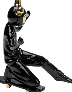 KARE Deko Figur Skating Astronaut Schwarz 21cm