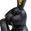 KARE Deko Figur Sweet Rabbit Schwarz 23cm