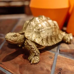 KARE Deko Figur Turtle Gold Klein