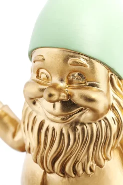 KARE Deko Figur Zwerg Meditation Gold Grün 19cm