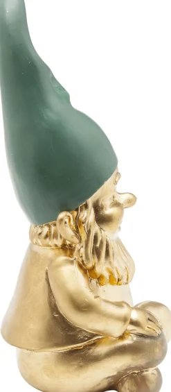 KARE Deko Figur Zwerg Sitting Gold Grün 19cm