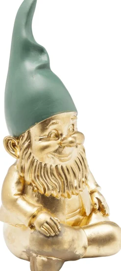 KARE Deko Figur Zwerg Sitting Gold Grün 19cm