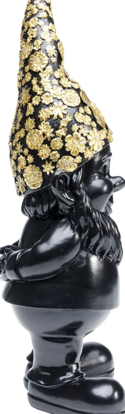 KARE Deko Figur Zwerg Standing Schwarz Gold 30cm