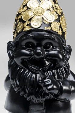 KARE Deko Figur Zwerg Standing Schwarz Gold 46cm
