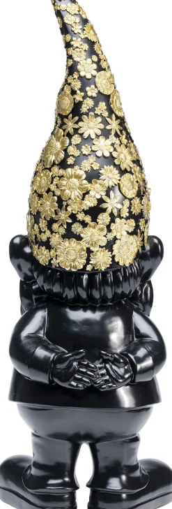KARE Deko Figur Zwerg Standing Schwarz Gold 61cm