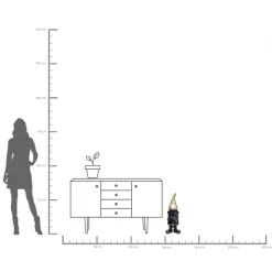 KARE Deko Figur Zwerg Standing Schwarz Gold 61cm