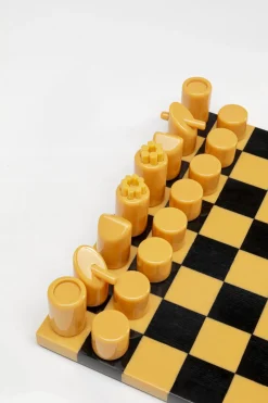 KARE Deko Objekt Chess Focus Senf 26x26cm