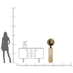 KARE Deko Objekt Globe Top Gold 132cm