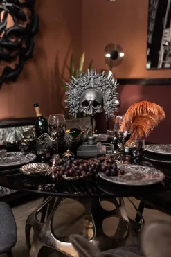 KARE Deko Objekt King Skull Schwarz 49cm