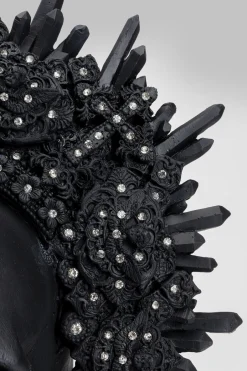 KARE Deko Objekt King Skull Schwarz 49cm