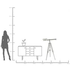 KARE Deko Objekt Telescope Silber 125cm