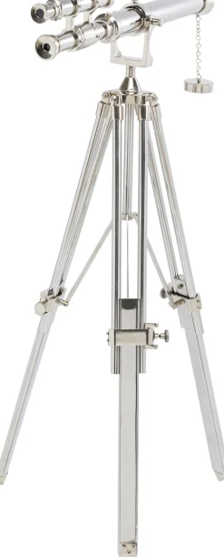 KARE Deko Objekt Telescope Silber 125cm