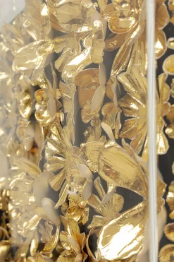 KARE Deko Rahmen Gold Flower 80x80cm