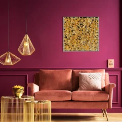 KARE Deko Rahmen Gold Flower 60x60cm