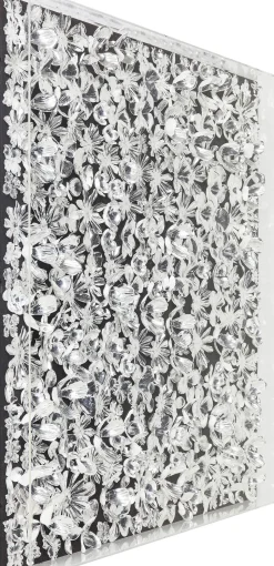 KARE Deko Rahmen Silver Flower 100x100cm