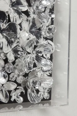 KARE Deko Rahmen Silver Flower 100x100cm