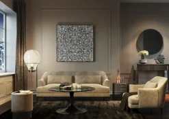 KARE Deko Rahmen Silver Flower 100x100cm