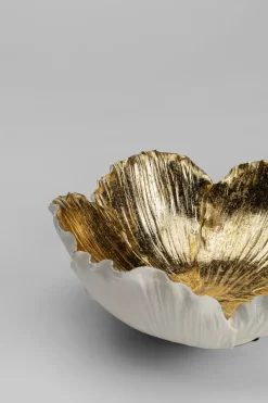 KARE Deko Schale Flower Bloom Creme Gold Ø25cm