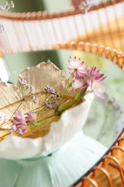 KARE Deko Schale Flower Bloom Creme Gold Ø20cm