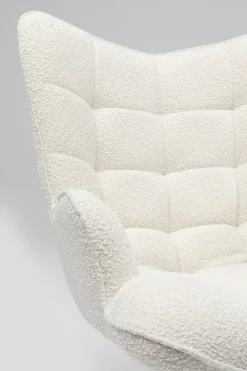 KARE Drehsessel Oscar Boucle Creme
