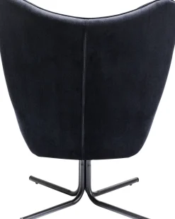 KARE Drehsessel Oscar Velvet Schwarz