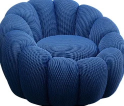 KARE Drehsessel Peppo Bloom Blau