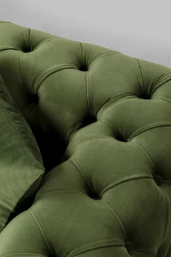 KARE Ecksofa Bellissima Velvet Grün Rechts