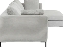 KARE Ecksofa Gianni Cord Grau Rechts