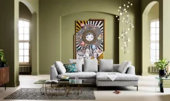 KARE Ecksofa Gianni Cord Grau Rechts