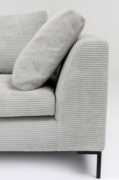 KARE Ecksofa Gianni Cord Grau Links