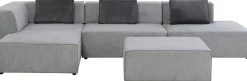 KARE Ecksofa Infinity Atlanta Grau Links