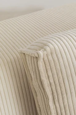 KARE Ecksofa Infinity Ottomane Cord Creme Rechts