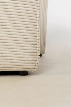 KARE Ecksofa Infinity Ottomane Cord Creme Rechts