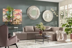 KARE Ecksofa Infinity Velvet Taupe Rechts