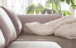 KARE Ecksofa Infinity Velvet Taupe Rechts