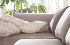 KARE Ecksofa Infinity Velvet Taupe Links