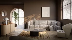 KARE Ecksofa Karma Creme Rechts