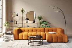 KARE Ecksofa Salamanca Goldbraun Rechts