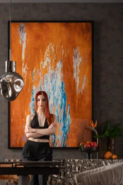 KARE Gerahmtes Bild Artistas Orange 120x180cm