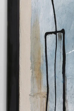 KARE Gerahmtes Bild Dust Blau 100x100cm