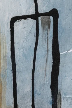 KARE Gerahmtes Bild Dust Blau 100x100cm