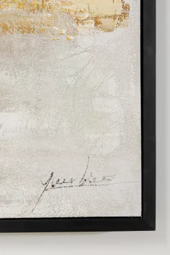 KARE Gerahmtes Bild Dust Gold 120x120cm