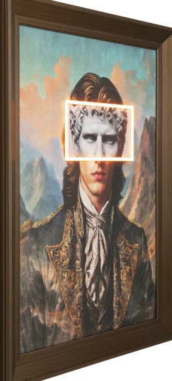 KARE Gerahmtes Bild LED Art Gentleman 80x100cm