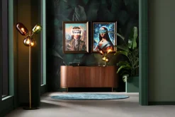 KARE Gerahmtes Bild LED Art Lady 80x100cm