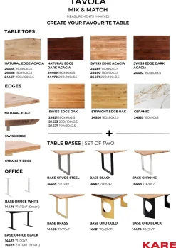 KARE Gestell Tavola Office Schwarz Smart