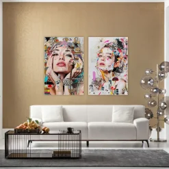 KARE Glasbild Artsy Portrait Front 80x120cm