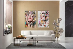 KARE Glasbild Artsy Portrait Front 80x120cm