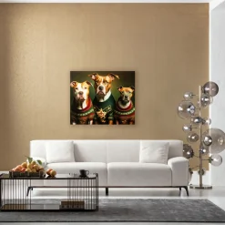 KARE Glasbild Dog Familiy 110x90cm