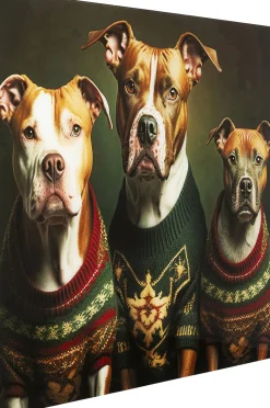 KARE Glasbild Dog Familiy 110x90cm