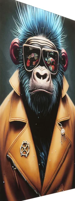 KARE Glasbild Fashion Gorilla 60x80cm